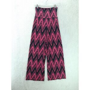 Superline Hot Pink & Black Chevron Palazzo Pants Women's Small*READ*